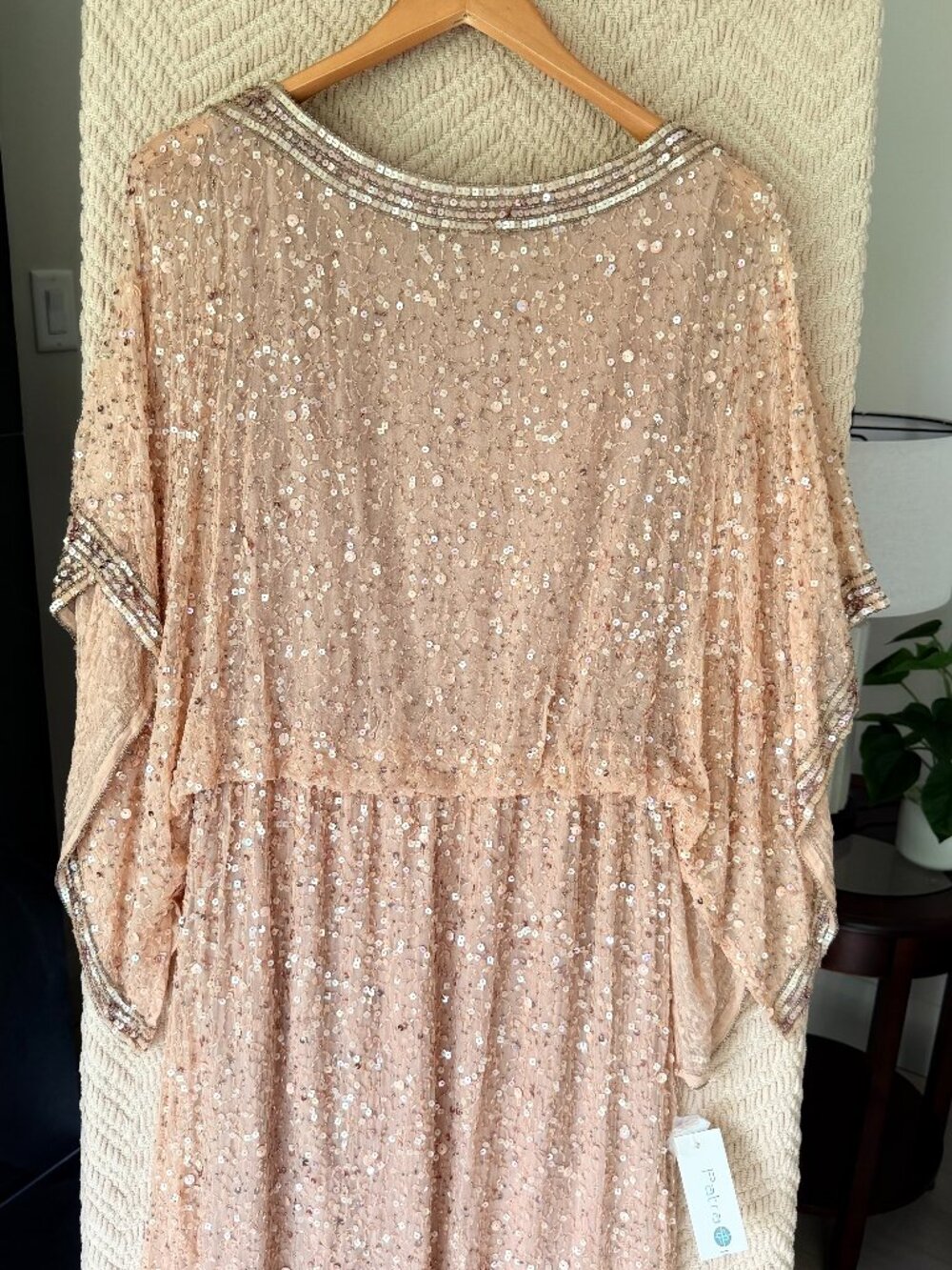 NWT Patra Blush Pink Sequin Beaded Cocktail Dress Size 10